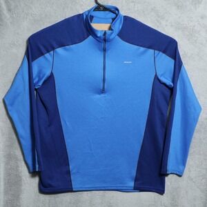 Patagonia Capilene 3 Midweight Pullover Mens XL Blue Quarter Zip Base Layer
